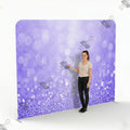Mur d'Image Tissu Tendu Violet Pailleté & Bokeh - Standelite