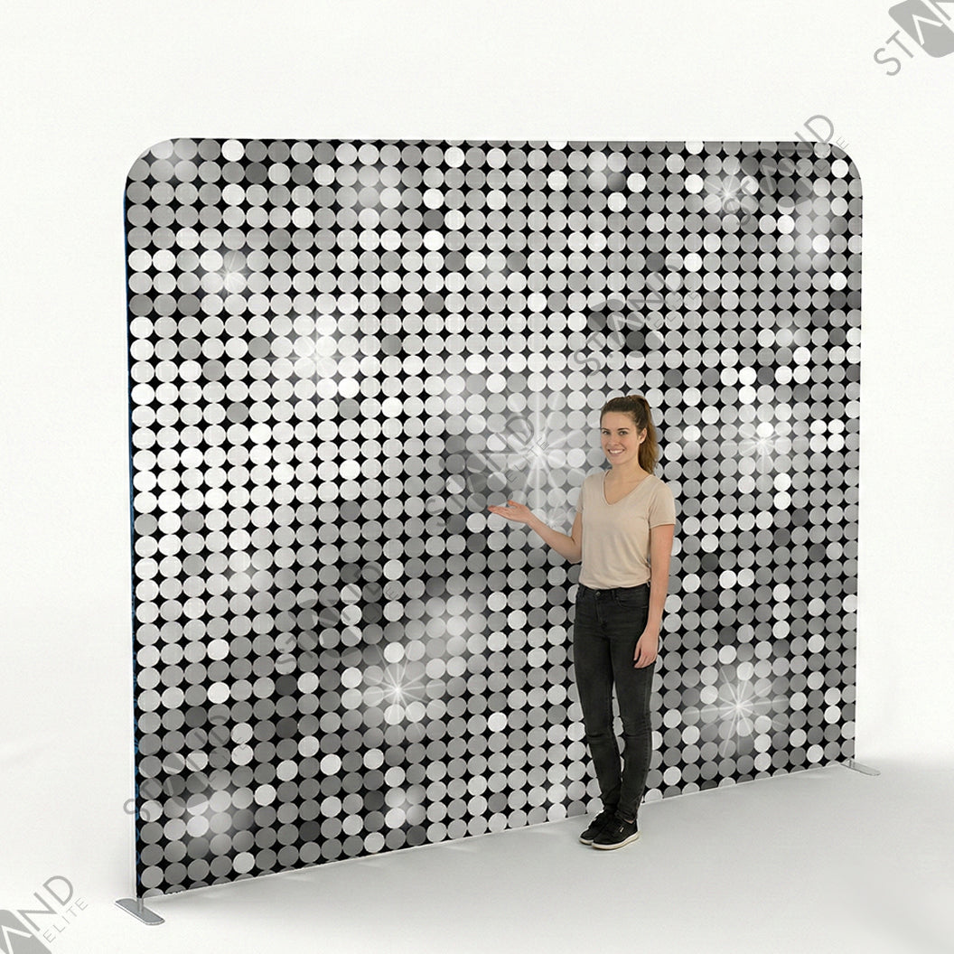 Mur d'image Tissu Paillettes Argentées - Backdrop Standelite Pro