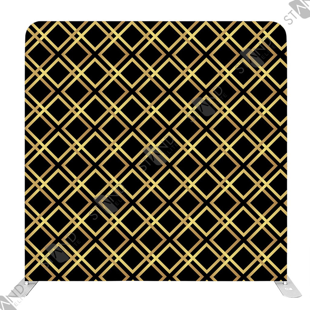 Backdrop Art Déco Noir et Or pour Événements Professionnels - Standelite