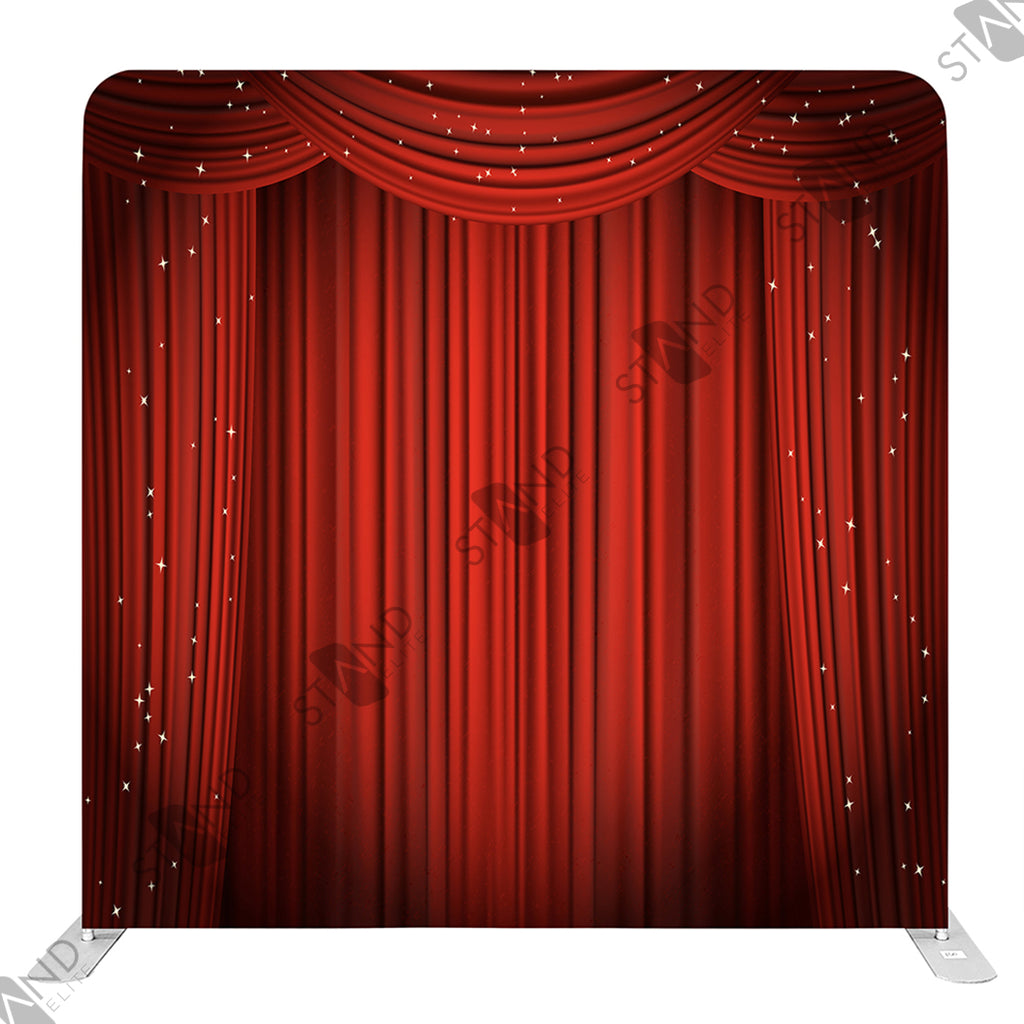 Fond de scène Rideaux Rouges 8ft - Mur d'image Pro - Standelite