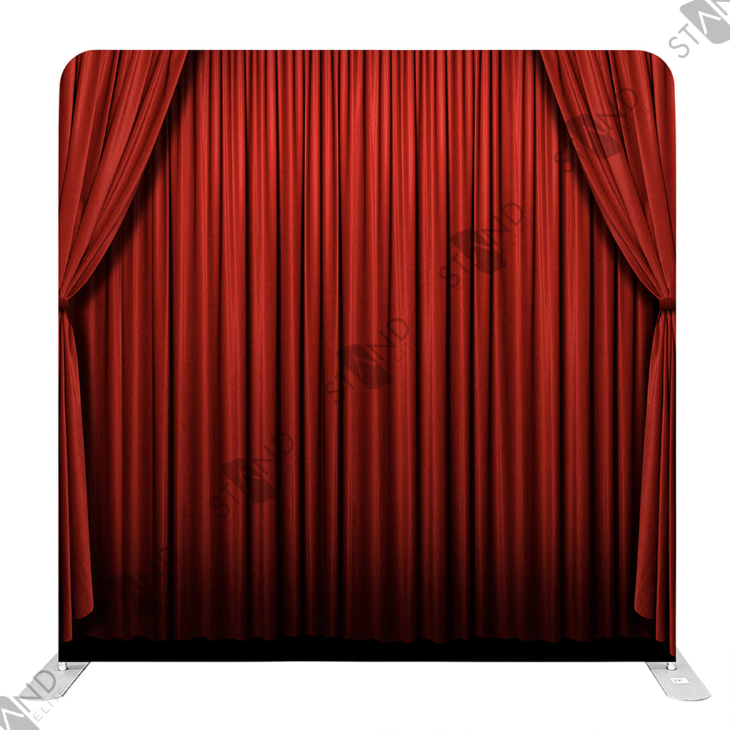 Mur d'image 8ft Rideau Rouge - Backdrop Textile Premium - Standelite