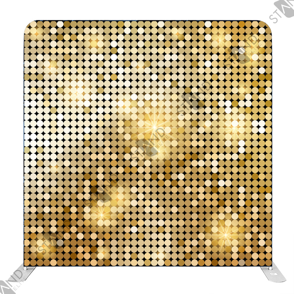 Backdrop Scintillant Paillettes Or - Mur d'image Événementiel - Standelite
