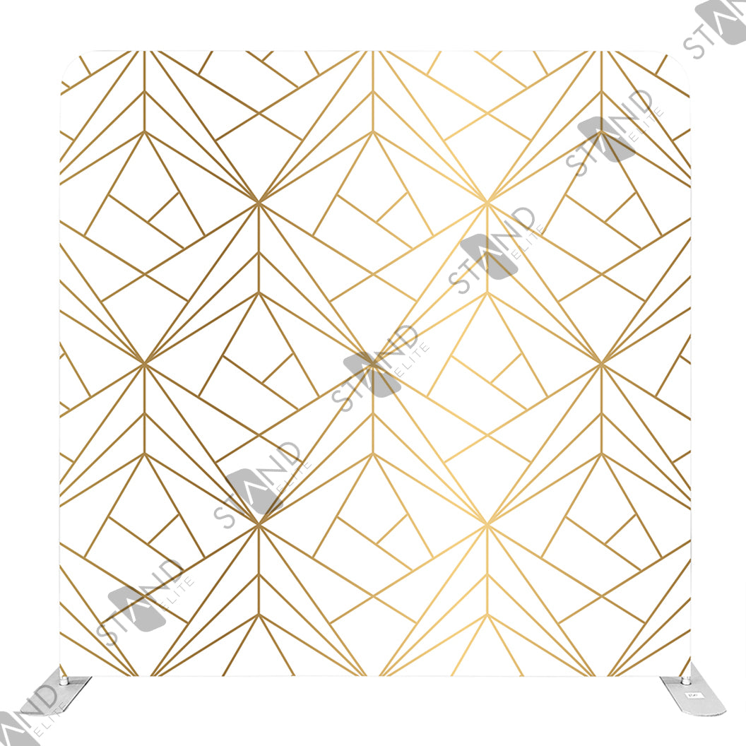 Art Deco Geometric Gold & White Backdrop Display - Standelite