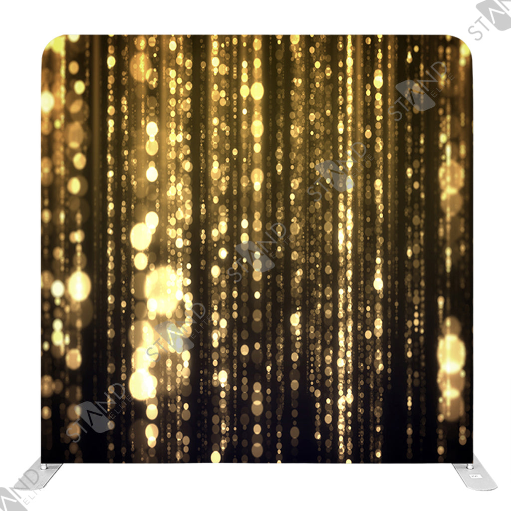 Backdrop Tissu Tendu Paillettes Or - Stand Scénique - Standelite