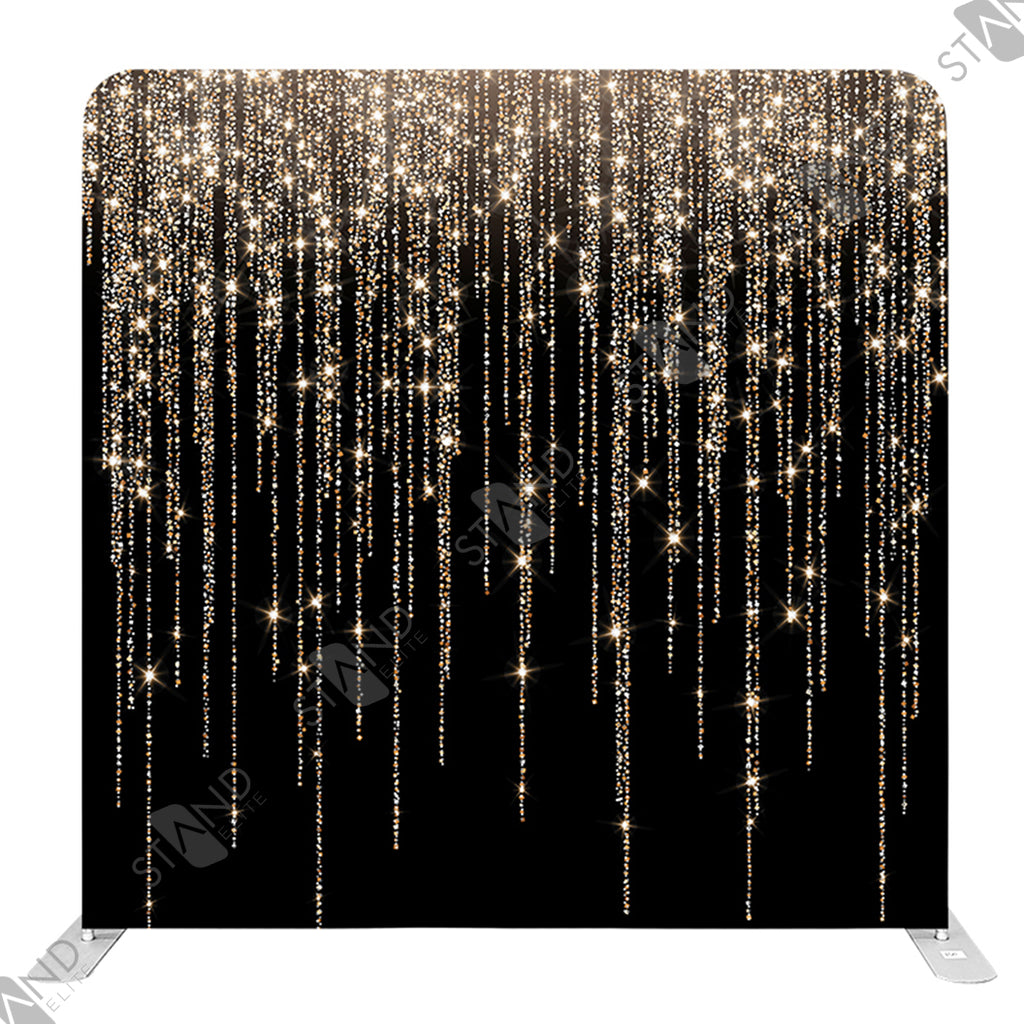 Backdrop Standelite Paillettes Or - Mur d'Image Luxe Noir & Doré