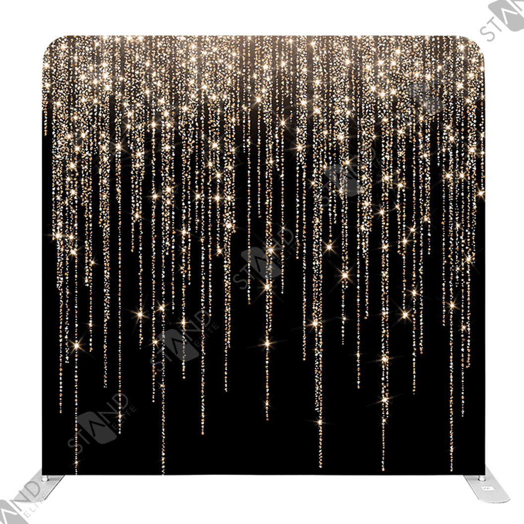 Backdrop Standelite Paillettes Or - Mur d'Image Luxe Noir & Doré
