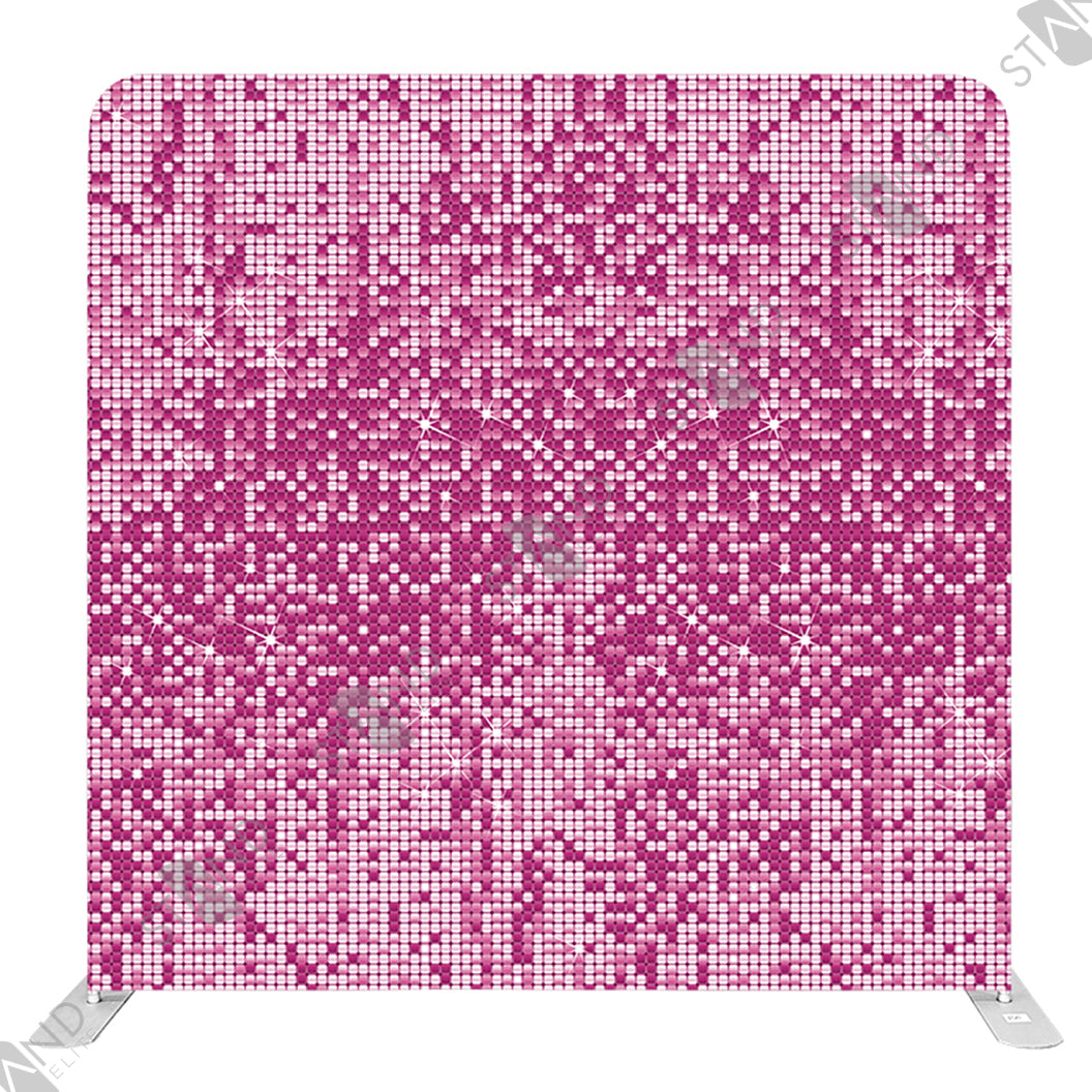 Backdrop Tissu Tendu Paillettes Rose Fuchsia - Standelite