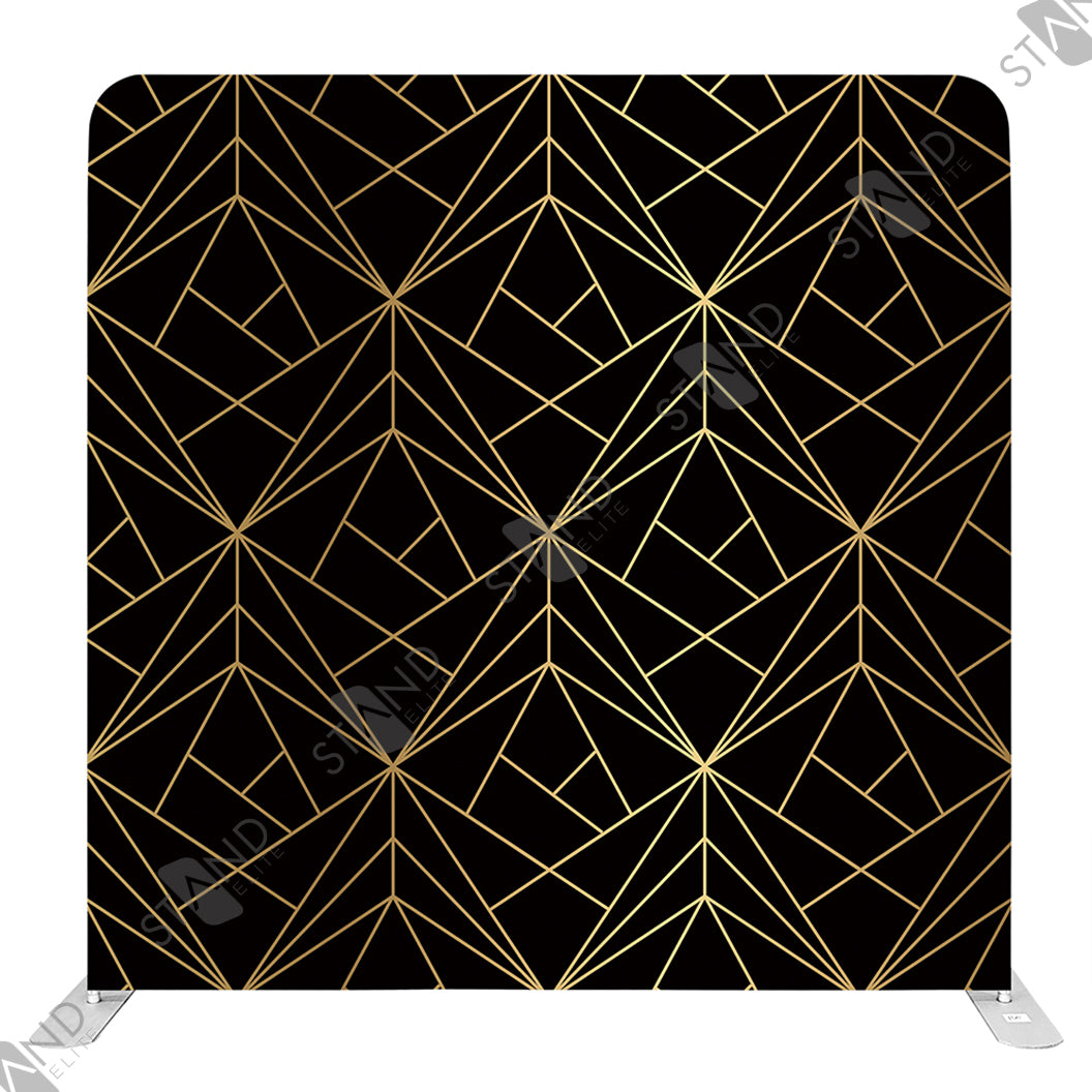Art Deco Black and Gold Backdrop - Professional Event Stand by Standelite