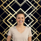 Backdrop Art Déco Noir et Or - Stand Gatsby Événementiel - Standelite