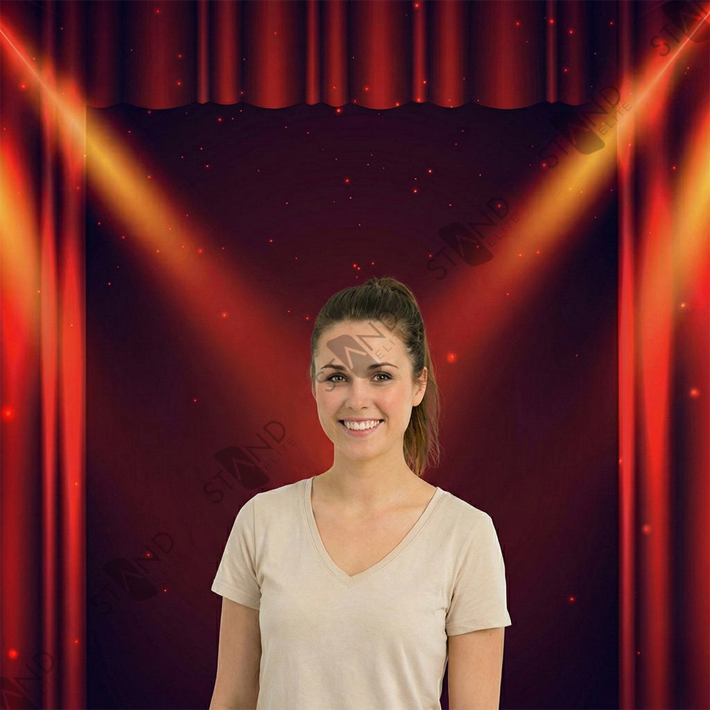 Backdrop Mur d'Image Rideau de Scène Rouge - Standelite