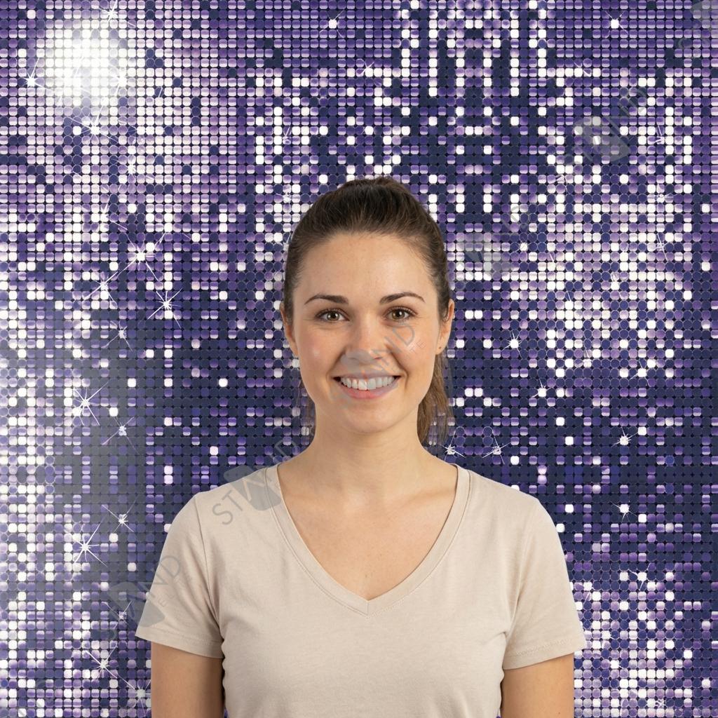 Backdrop Paillettes Violettes - Stand Événementiel Pro - Standelite