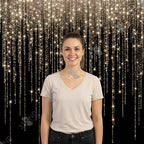 Backdrop Standelite Paillettes Or - Mur d'Image Luxe Noir & Doré