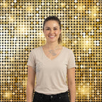 Backdrop Scintillant Paillettes Or - Mur d'image Événementiel - Standelite