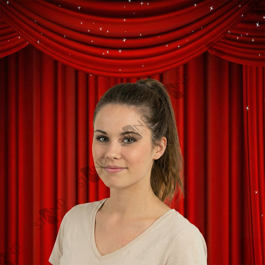 Fond de scène Rideaux Rouges 8ft - Mur d'image Pro - Standelite