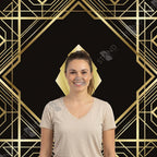 Backdrop Art Déco Noir et Or - Stand de Scène Professionnel - Standelite