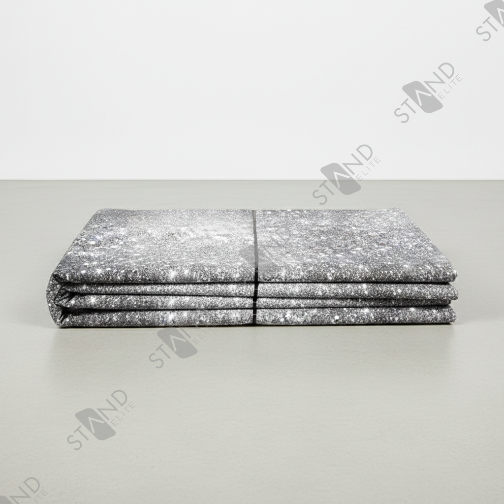 Backdrop Tissu Tendu Effet Paillettes Argentées - Standelite