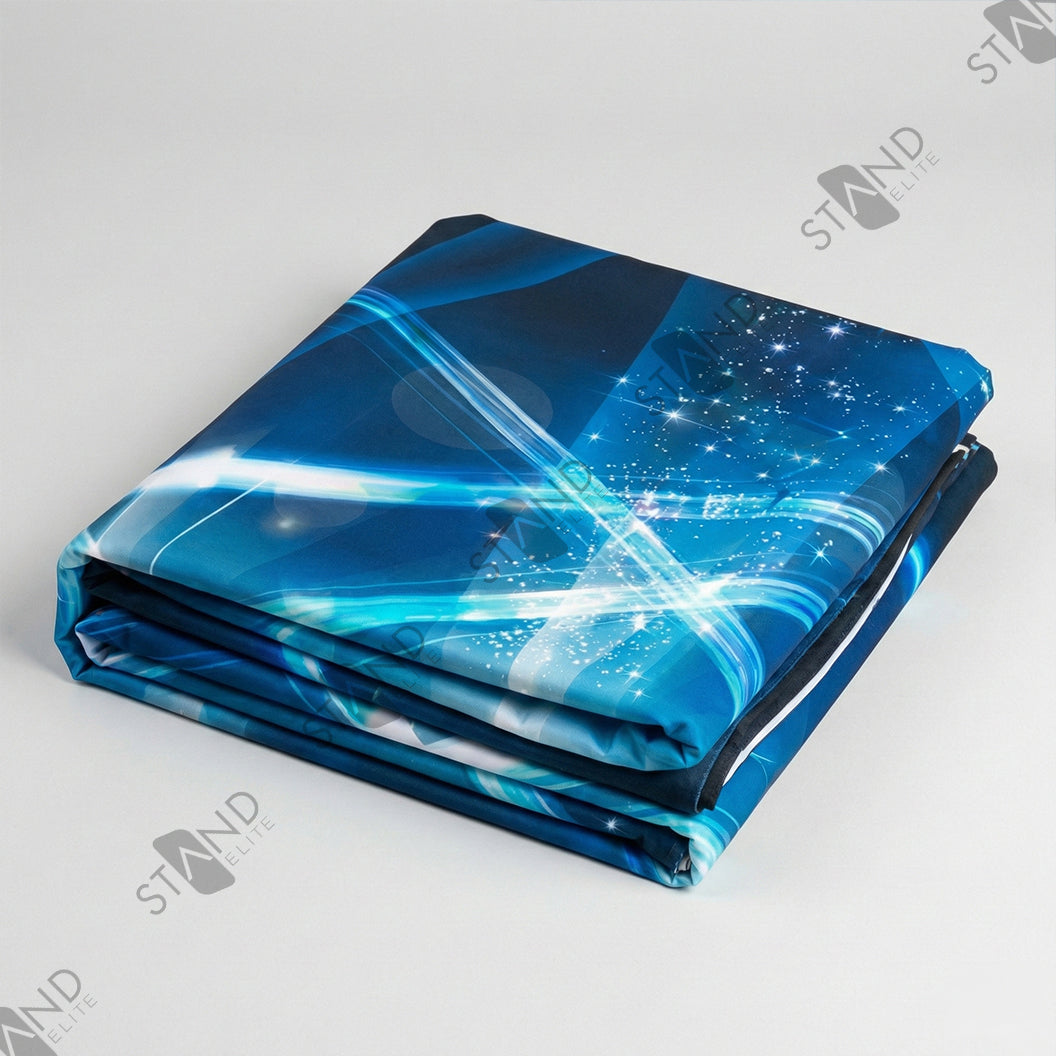 Mur d'image Backdrop Scène Projecteurs Bleus 2,4m - Standelite
