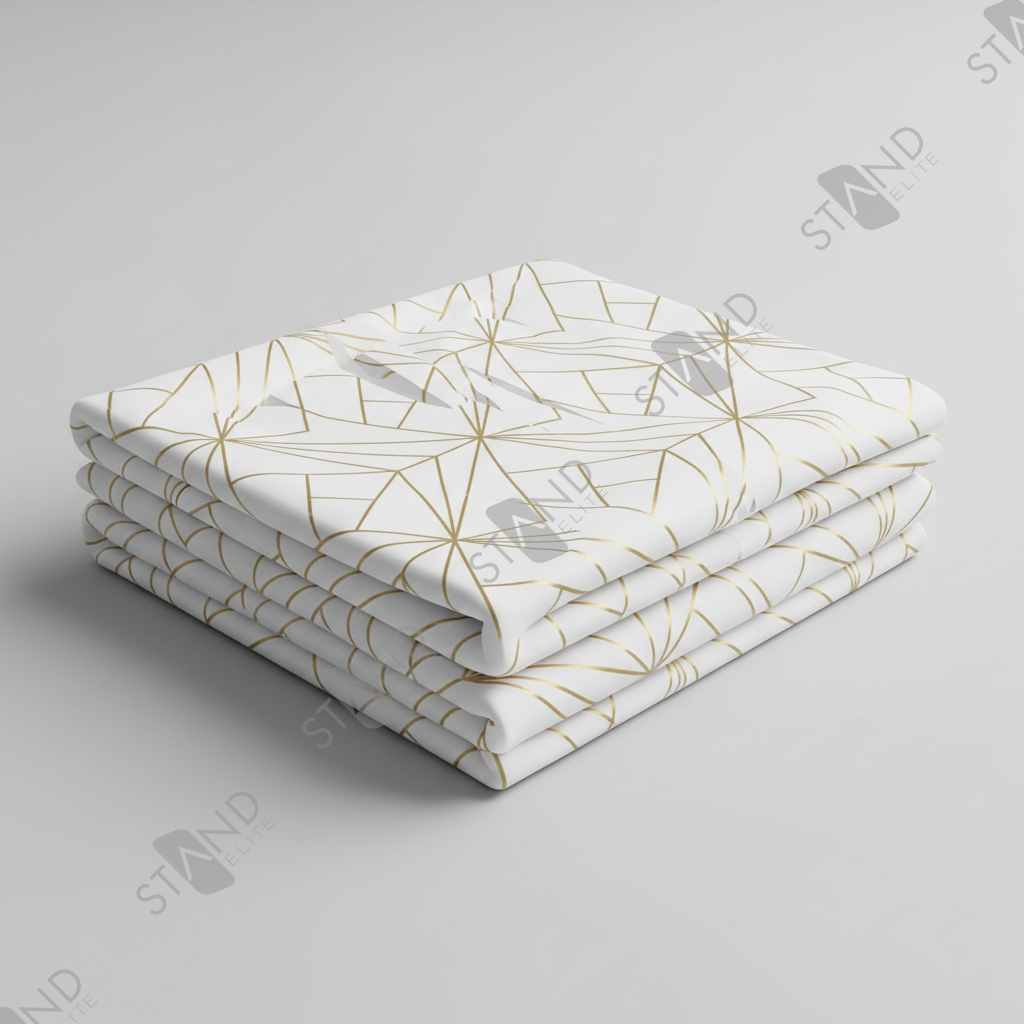 Art Deco Geometric Gold & White Backdrop Display - Standelite