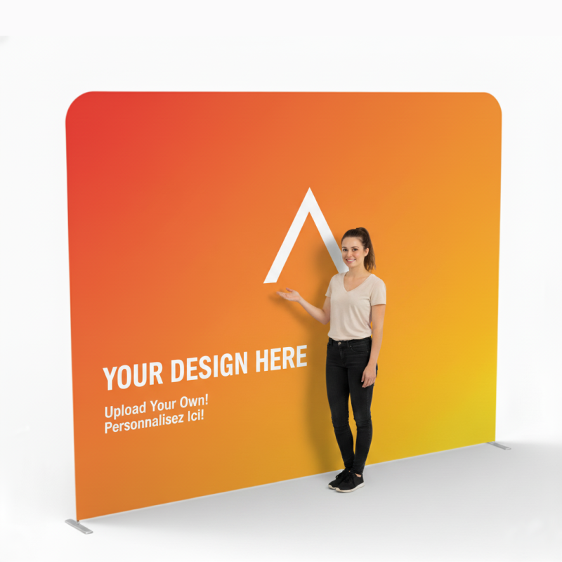 Custom real 8ft Backdrop - Square Format with Tension Fabric