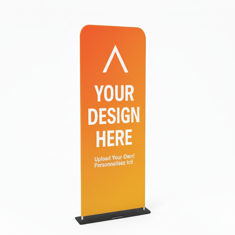 Totem tissu personnalisé de 36 po - Grand présentoir intérieur